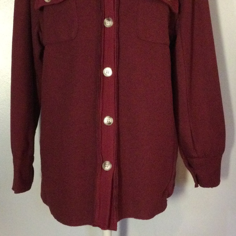 Burgundy Button-Down Shirt - Picture 4 of 10